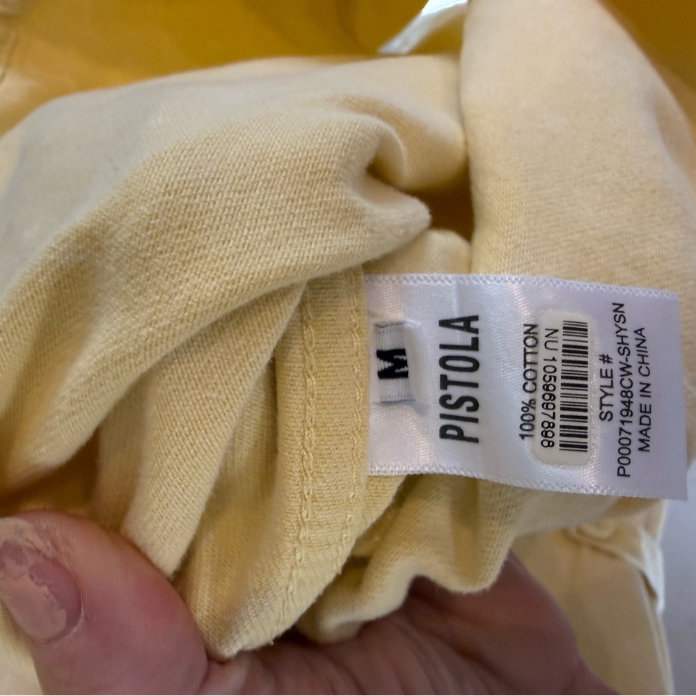 Pistola Parker Romper Yellow Utility Cuffed Shorts Button Front Size M - Picture 7 of 11
